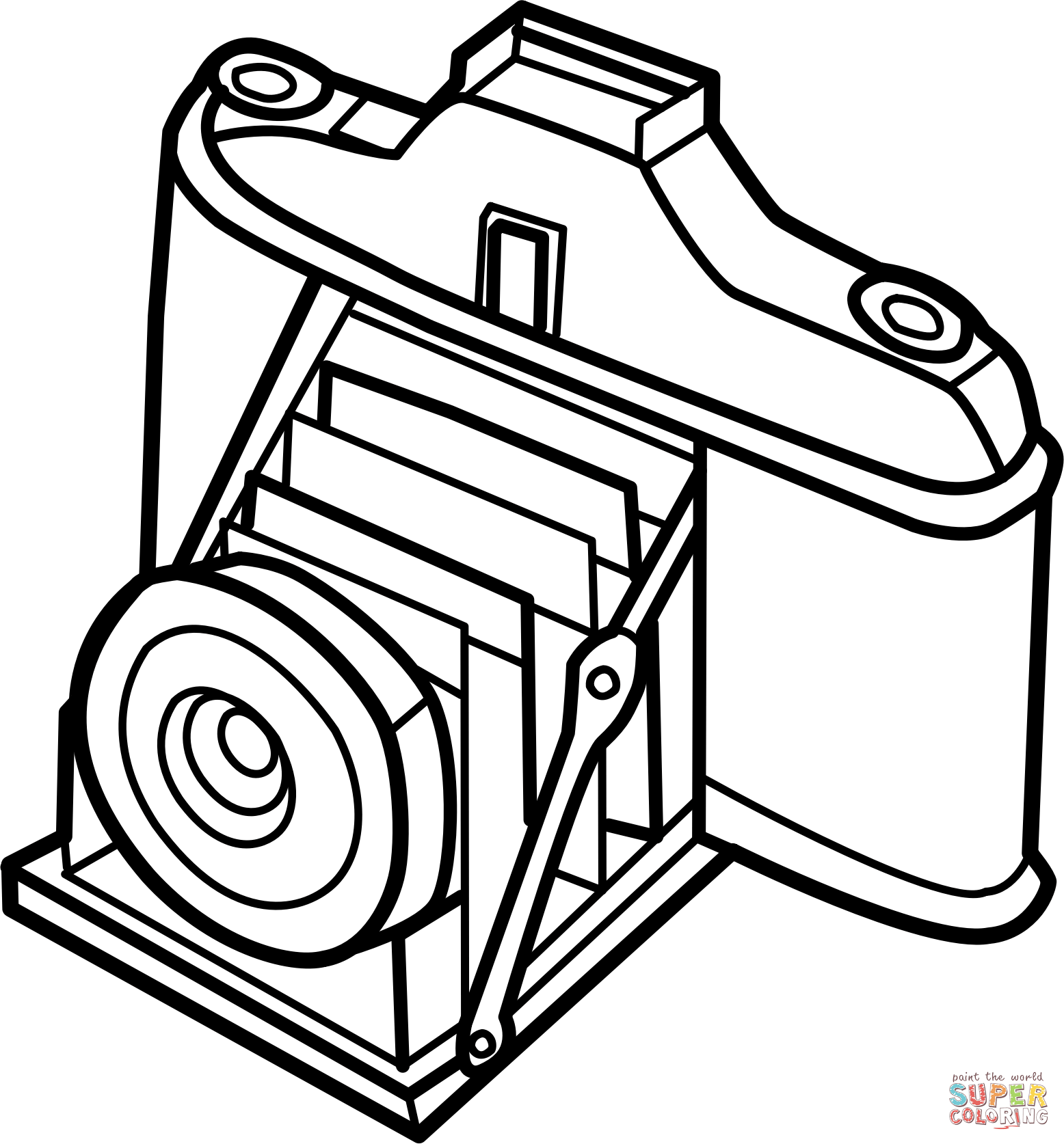 Vintage camera obscura svg image for videoscribe coloring page free printable coloring pages