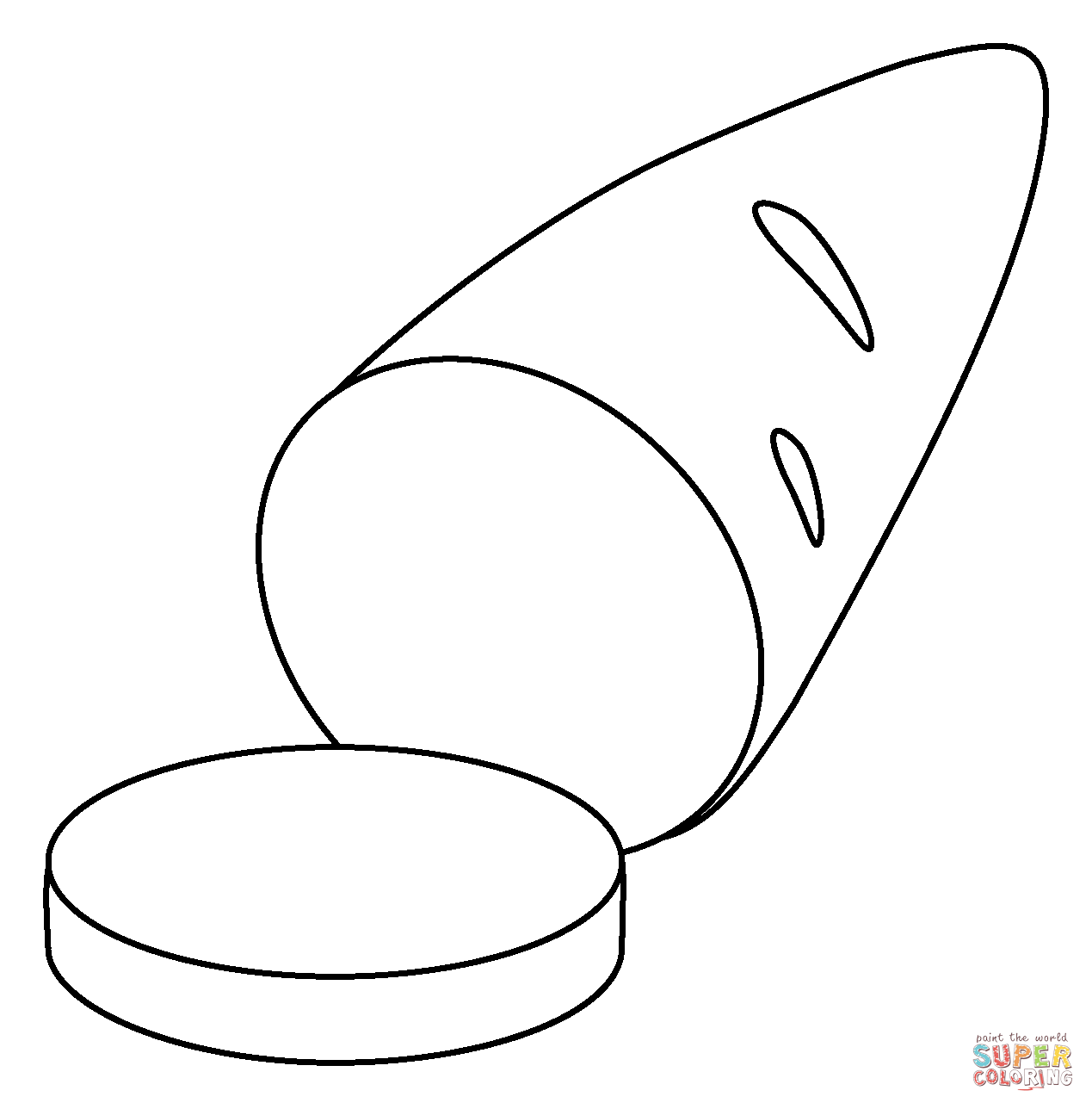 Dibujo de emoji de boniato asado para colorear dibujos para colorear imprimir gratis