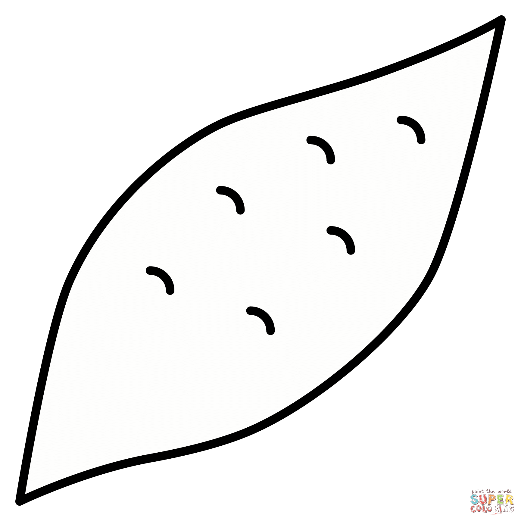 Dibujo de emoji de boniato asado para colorear dibujos para colorear imprimir gratis
