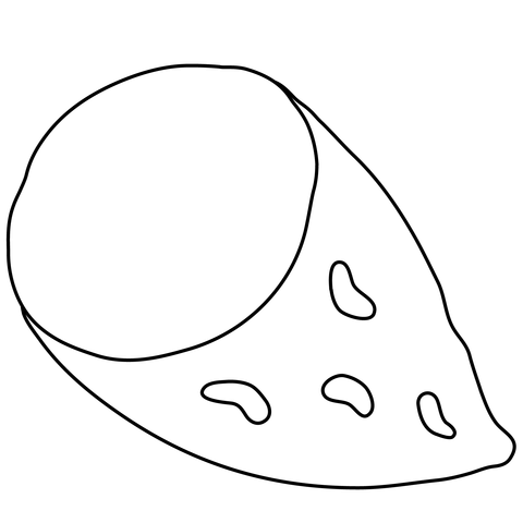 Dibujo de emoji de boniato asado para colorear dibujos para colorear imprimir gratis