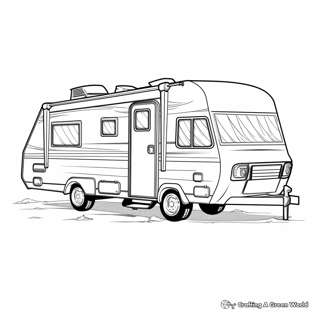 Camper rv coloring pages