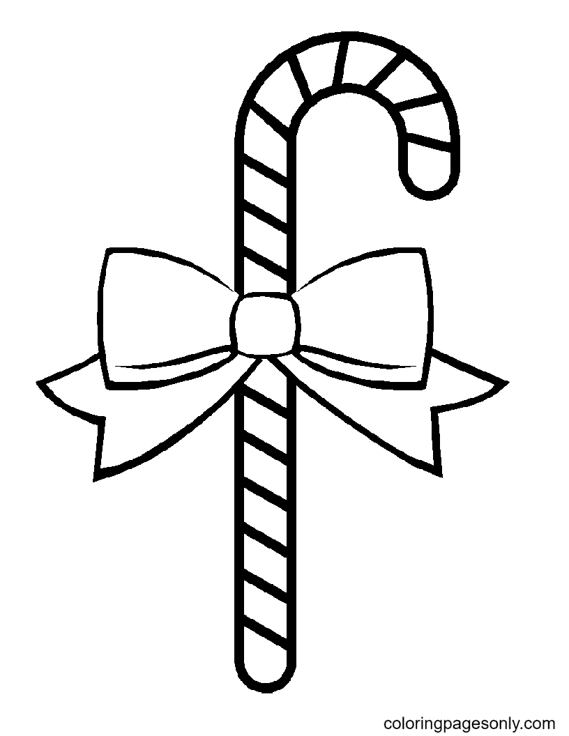 Christmas candy cane coloring pages