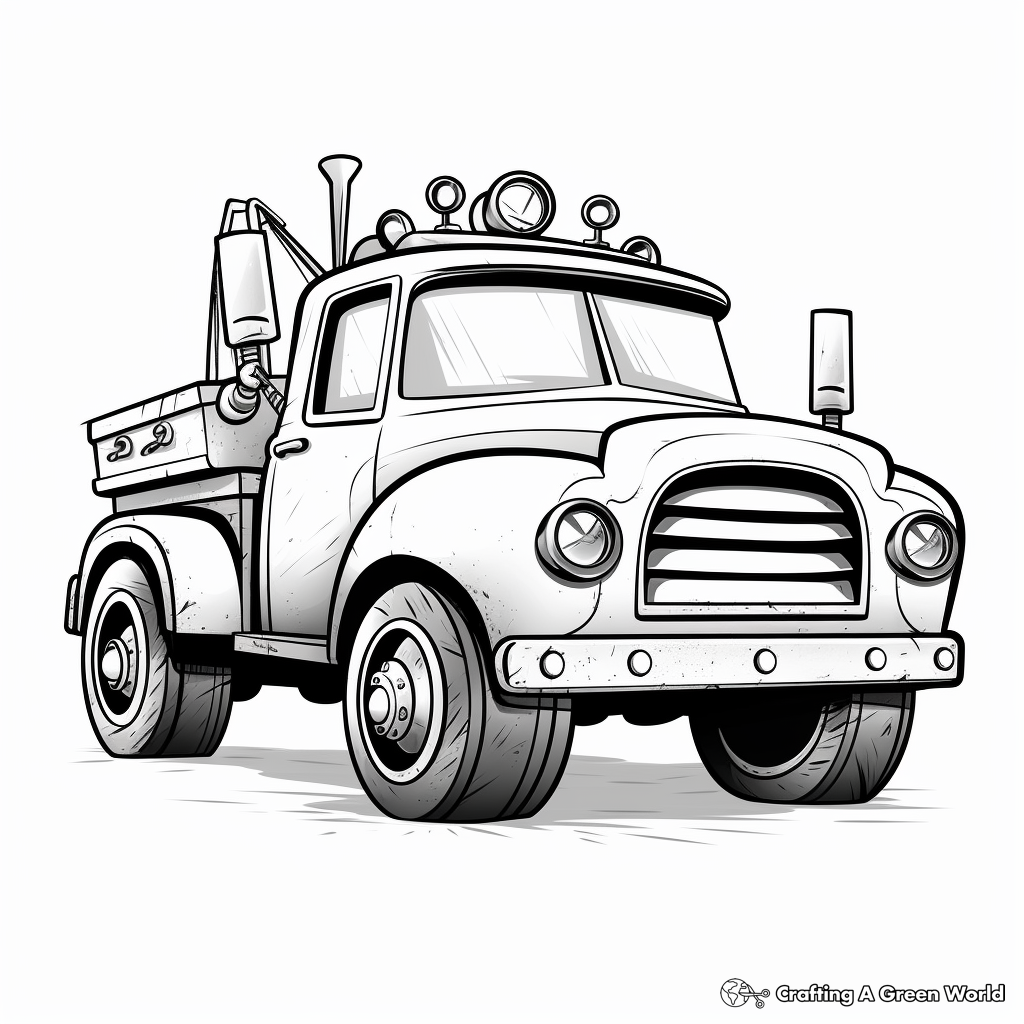 Tow truck coloring pages