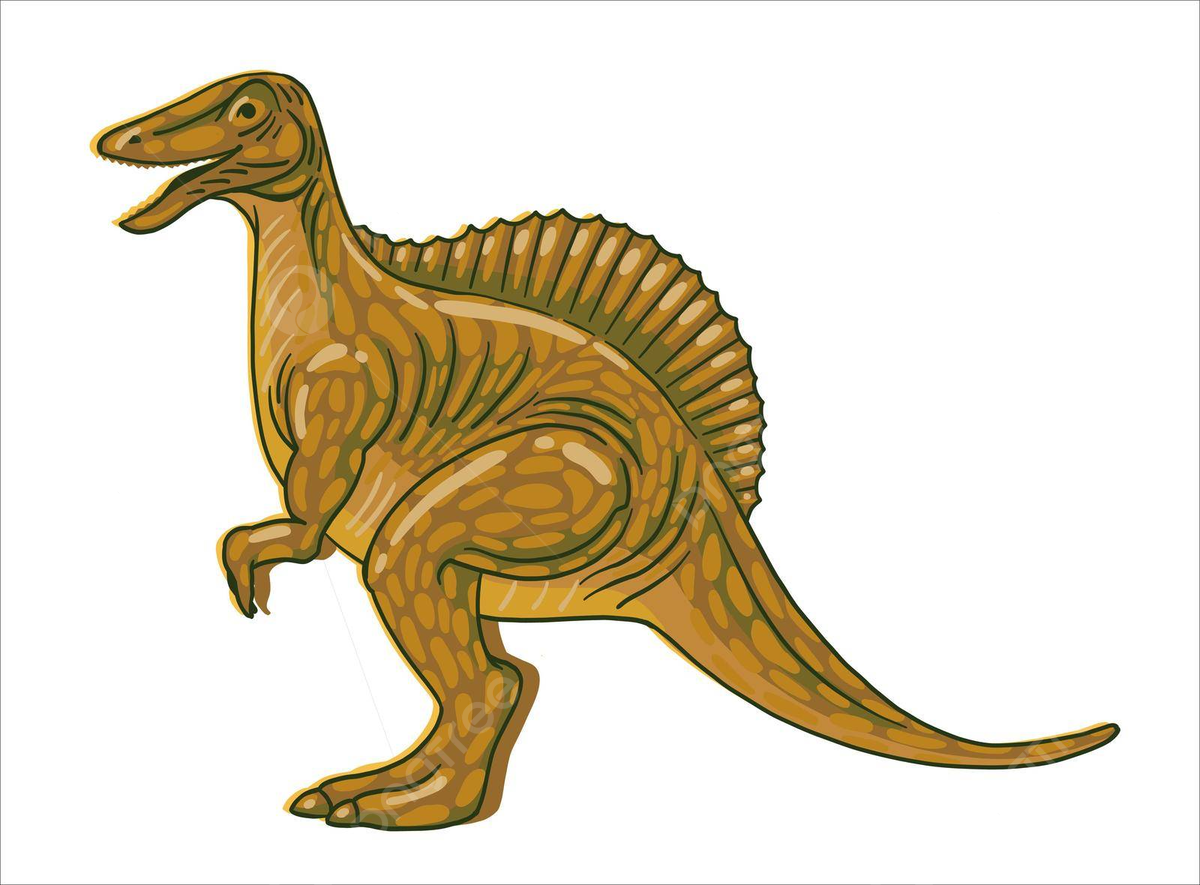 Linocut print illustration of spinosaurus dinosaur in vintage retro style vector funny fashion monster png and vector with transparent background for free download