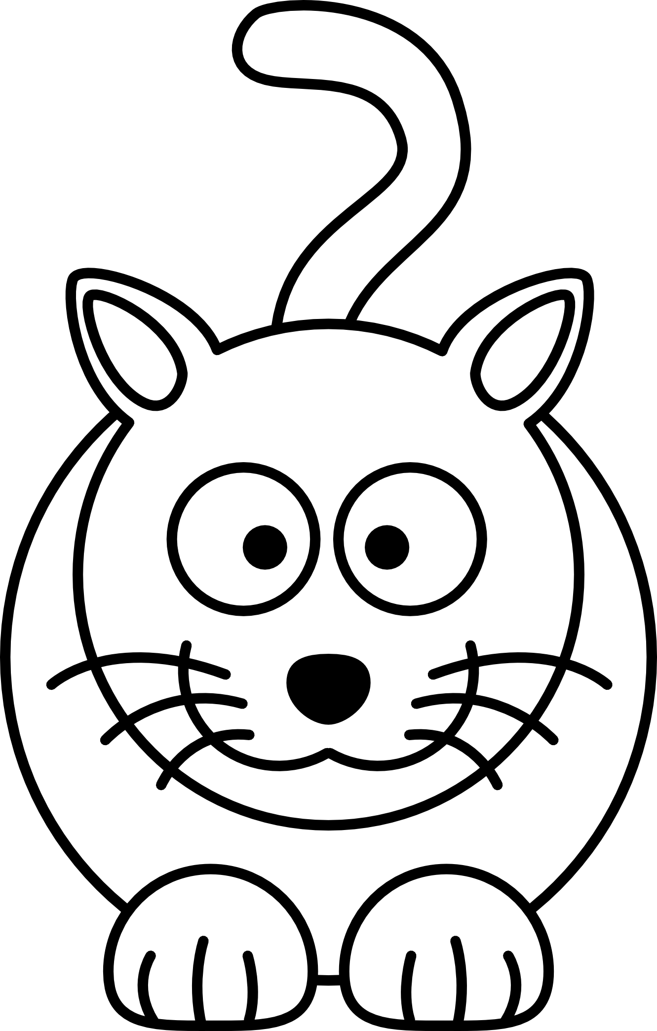 Lemmling cartoon cat black white line art coloring book colouring drawing px free images at
