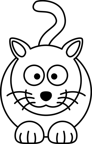 Lemmling cartoon cat black white line art coloring book colouring drawing px free images at