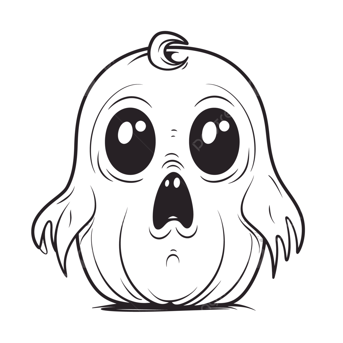 Scary ghost png vector psd and clipart with transparent background for free download