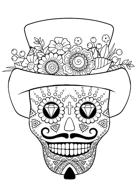 Dia de los muertos coloring images