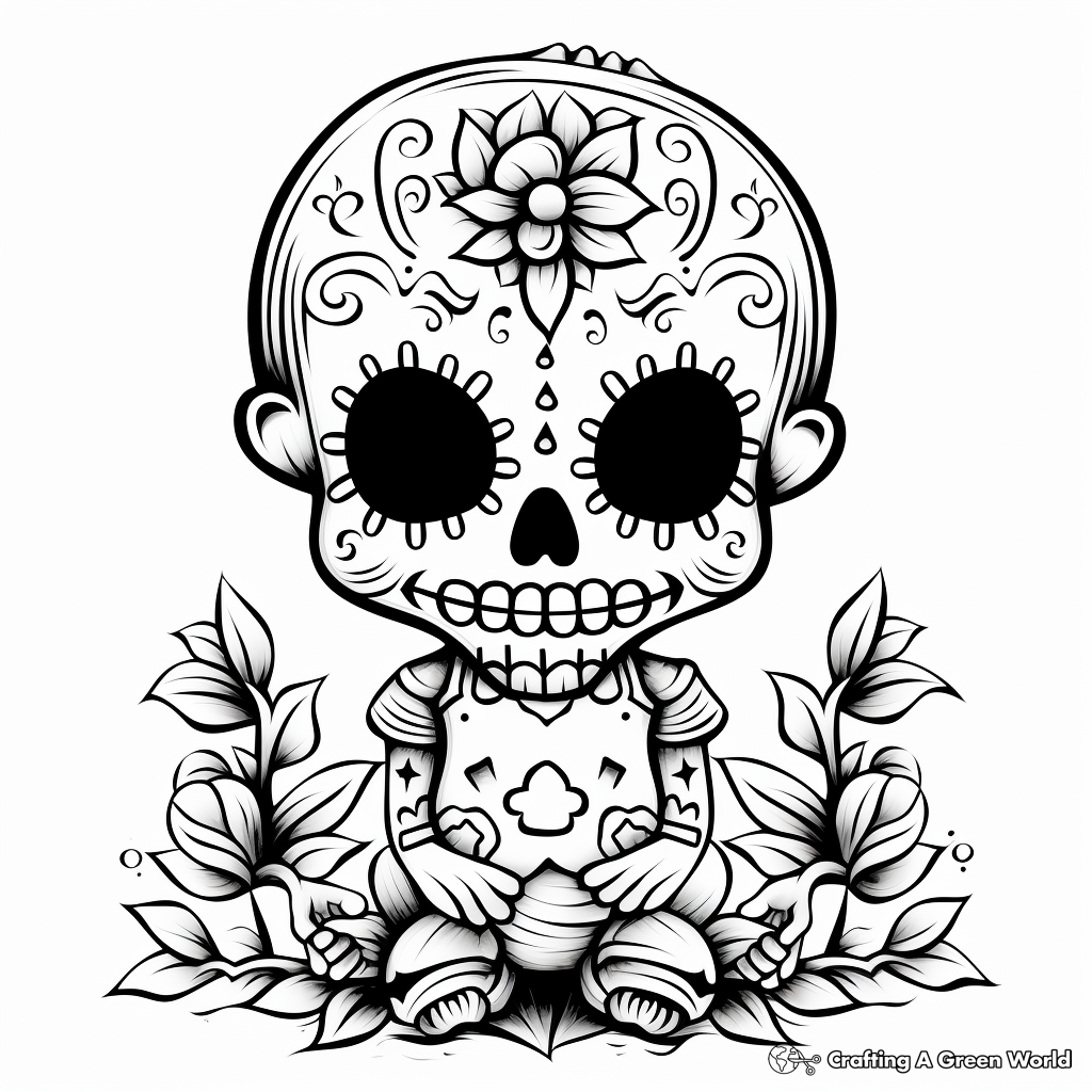 Day of the dead coloring pages