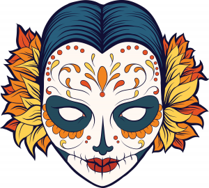 Sugar skull coloring page