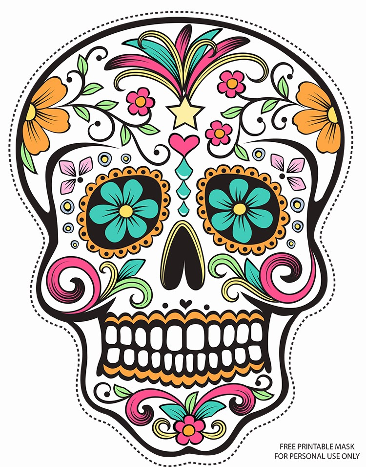Blank sugar skull template