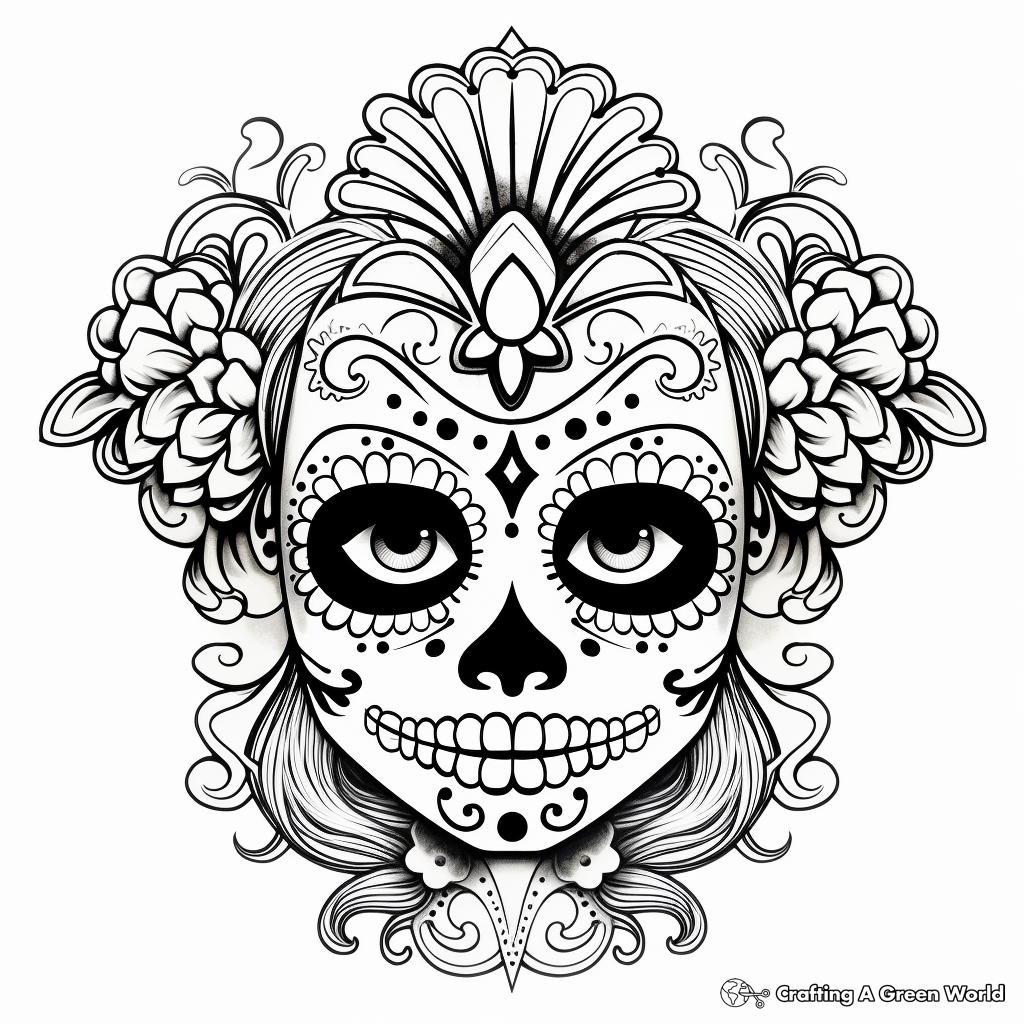 Day of the dead coloring pages