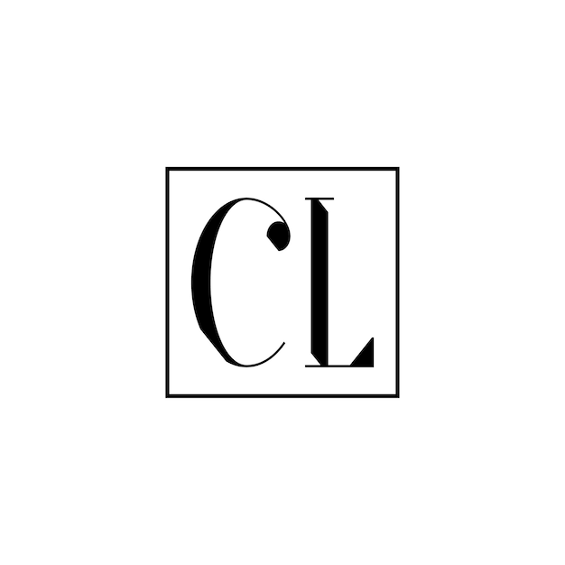 Premium vector cl monogram logo design letter text name symbol monochrome logotype alphabet character simple logo