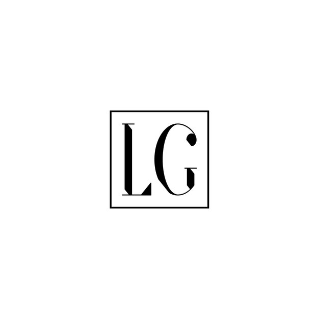 Premium vector lg monogram logo design letter text name symbol monochrome logotype alphabet character simple logo
