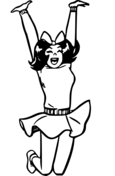 Vintage cheerleader coloring page free printable coloring pages