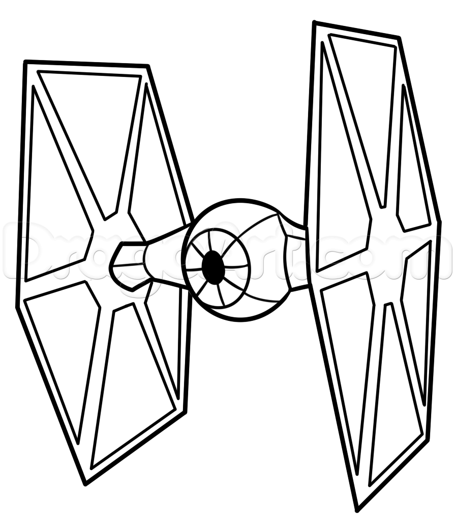 How to draw a tie fighter easy step by step star wars characters draw star wars sci