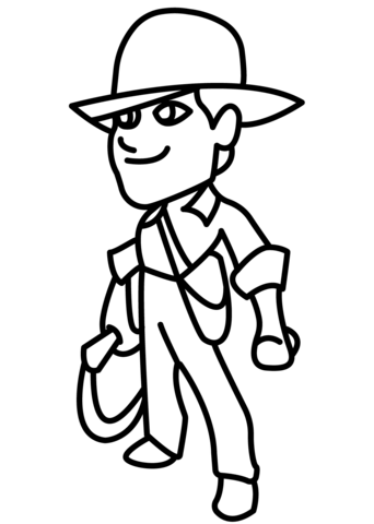 Chibi indiana jones coloring page free printable coloring pages
