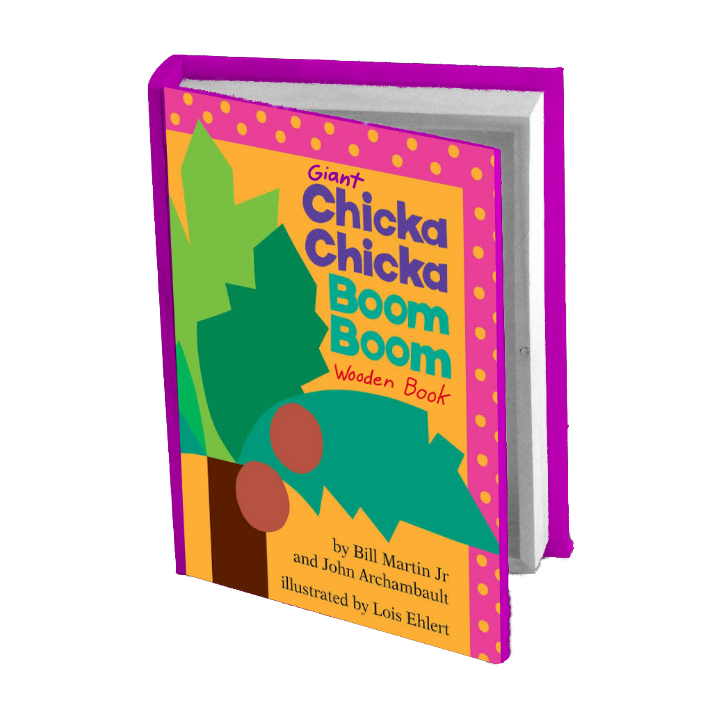 Giant chicka chicka boom boom wooden book by lelekjohn on
