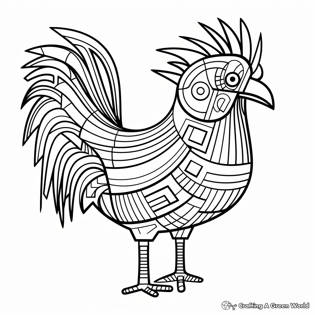 Chicken coloring pages for adults
