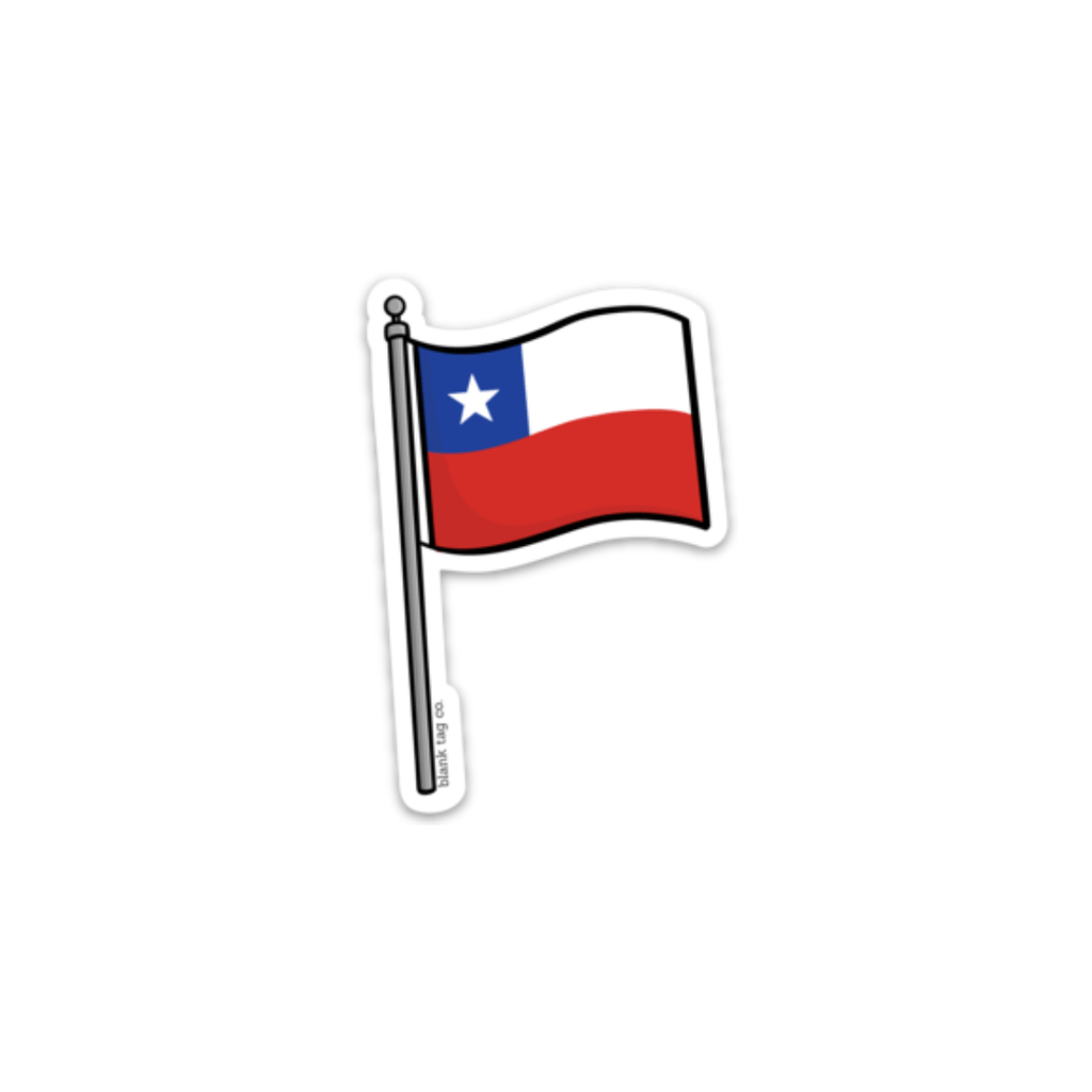 The chile flag sticker