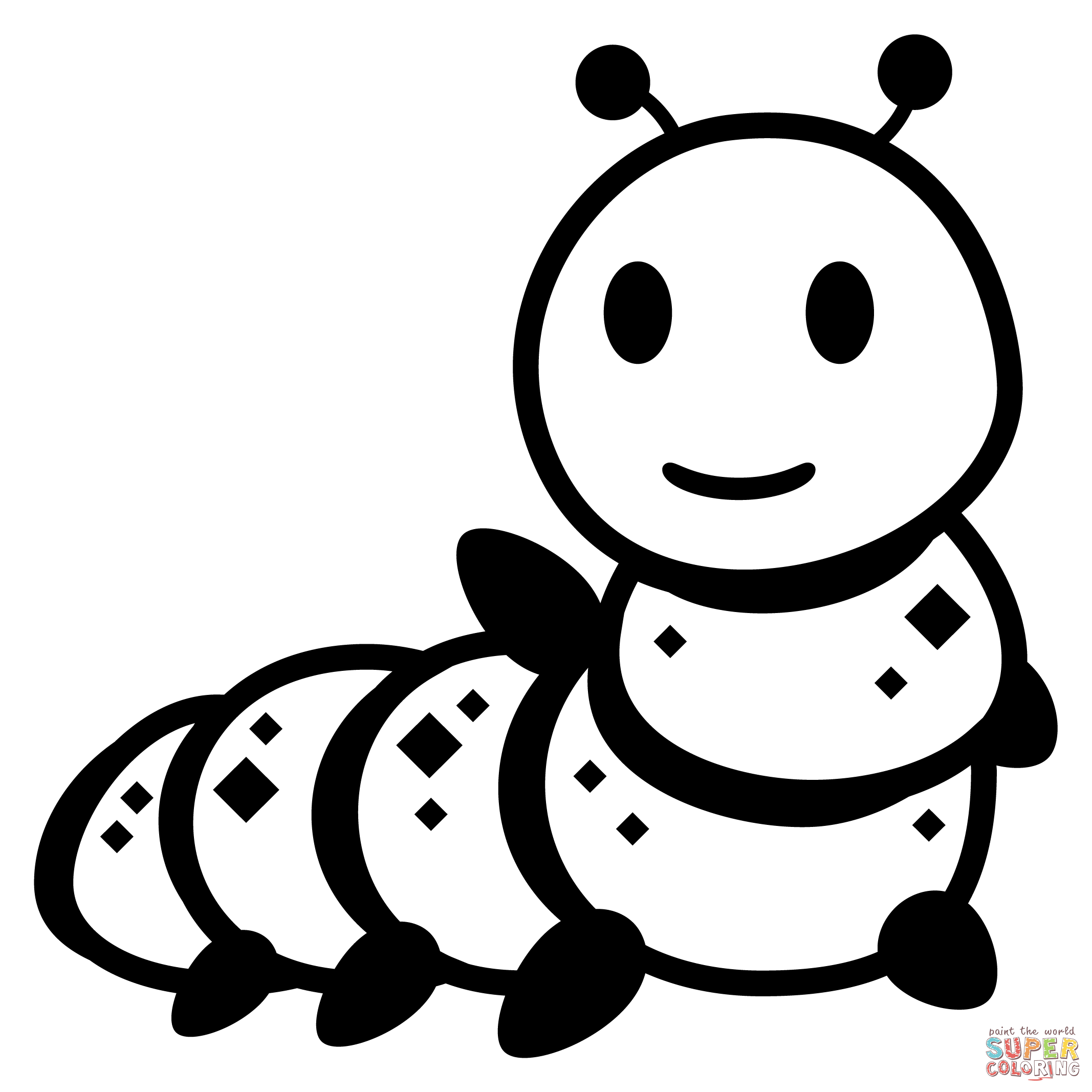 Dibujo de emoji de bicho para colorear dibujos para colorear imprimir gratis