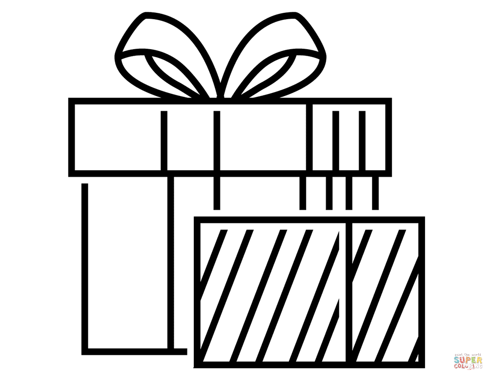 Christmas gift boxes coloring page free printable coloring pages