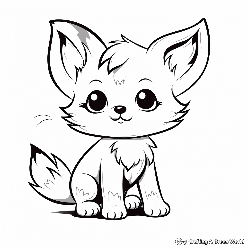 Cute fox coloring pages