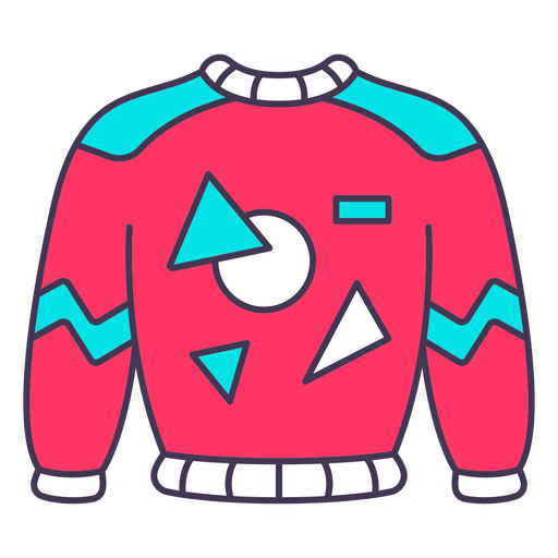Blue flat sweater png svg design for t