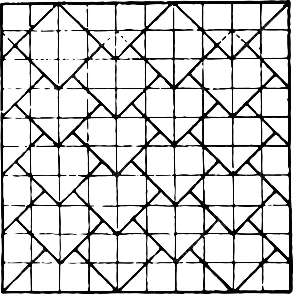 Tessellation vintage illustration triangle square rows vector triangle square rows png and vector with transparent background for free download