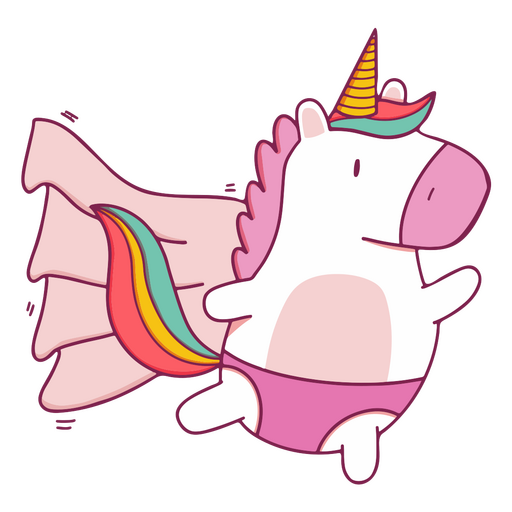 Unicorn superhero character png svg design for t