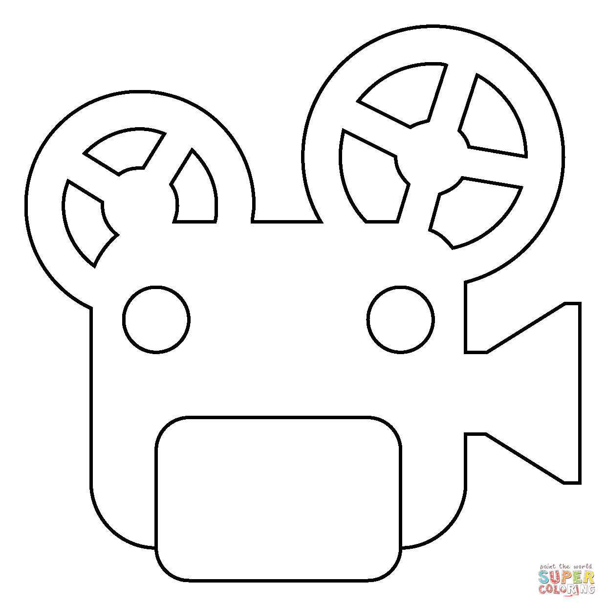 Film projector emoji coloring page free printable coloring pages