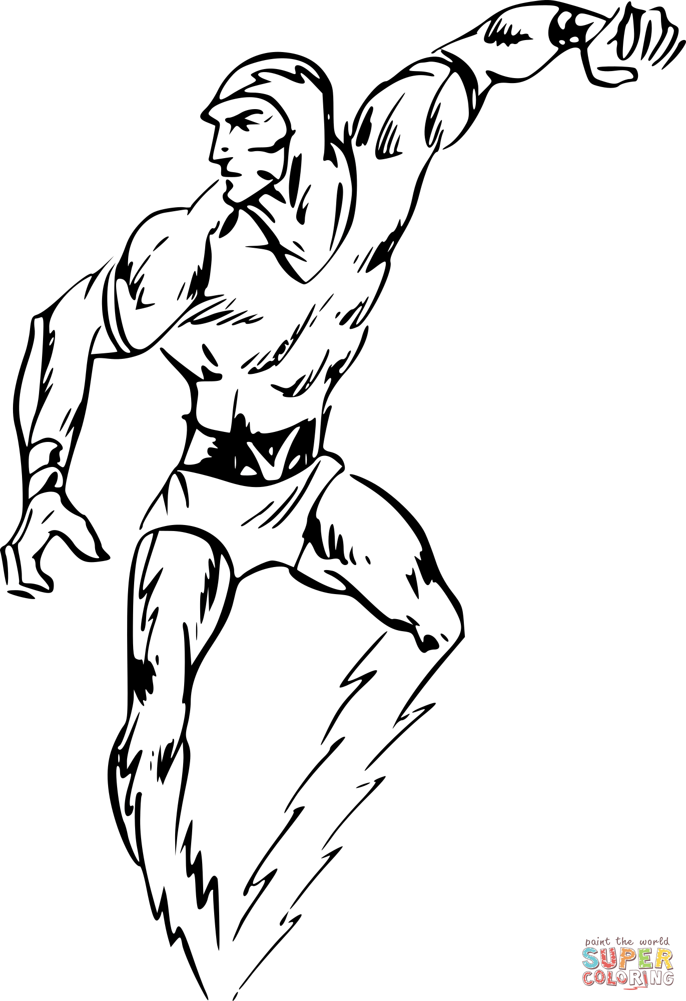 Vintage ic superhero coloring page free printable coloring pages