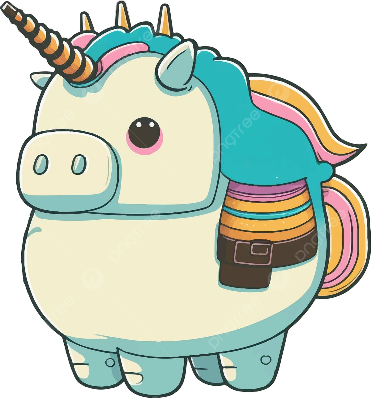 Chubby unicorn clipart png vector psd and clipart with transparent background for free download