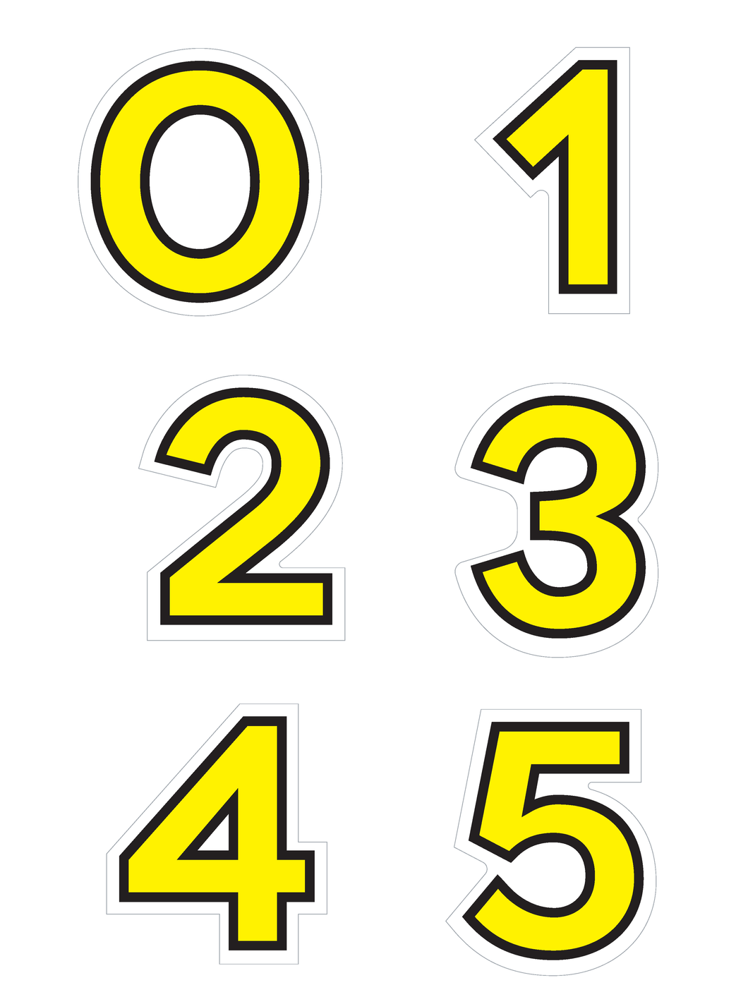 Numbers graphic set â my motor mats