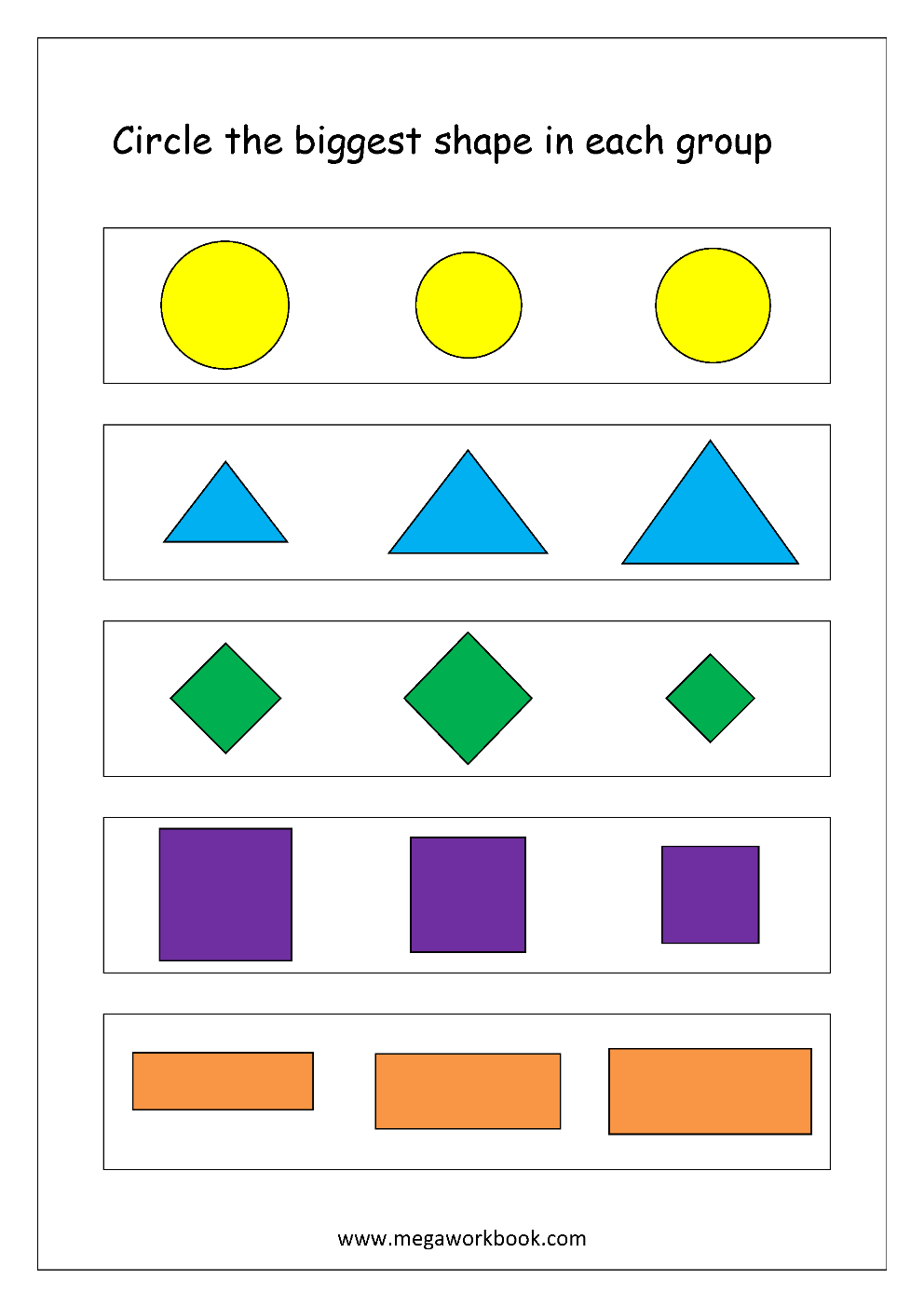 Big and small paring sizes