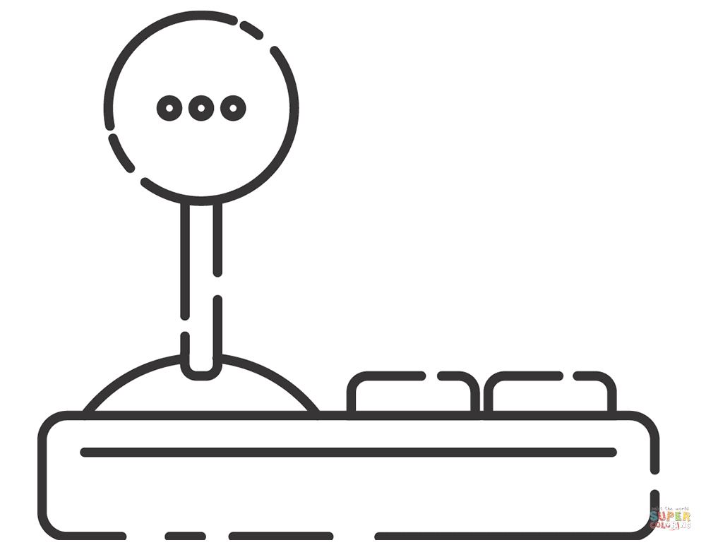 Joystick controller for video game system coloring page free printable coloring pages