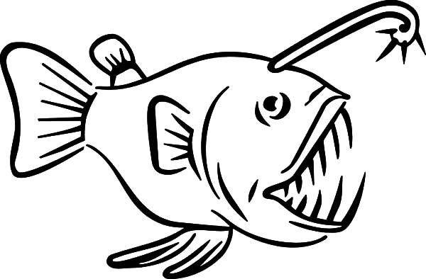 Monster fish sharp teeth coloring pages color luna fish coloring page coloring pages monster fishing