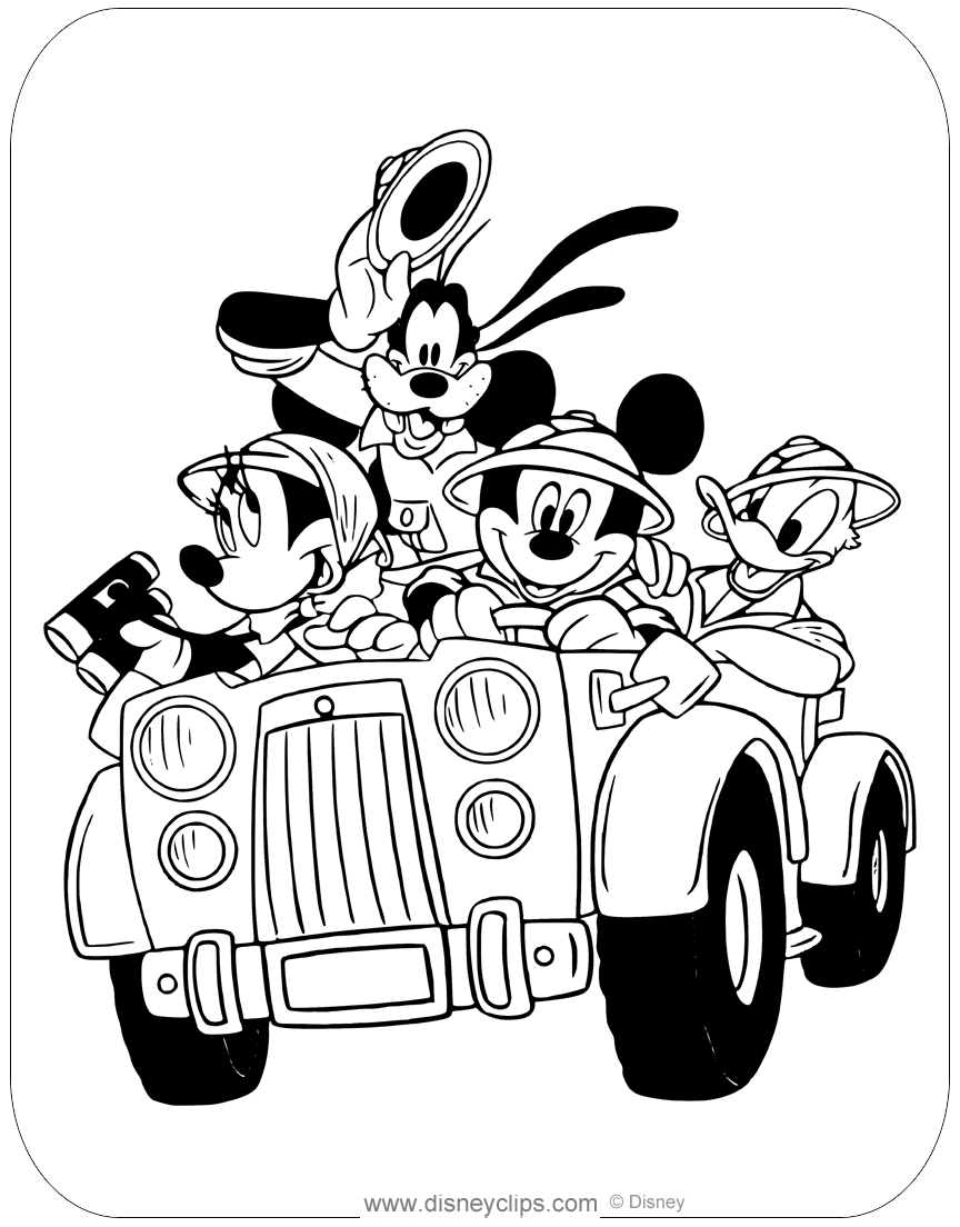 Mickey mouse friends coloring pages