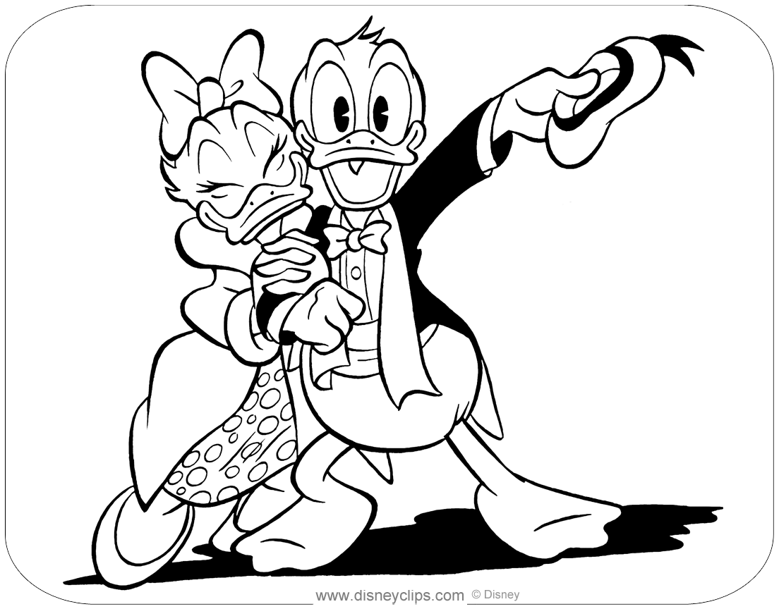 Donald daisy duck coloring pages