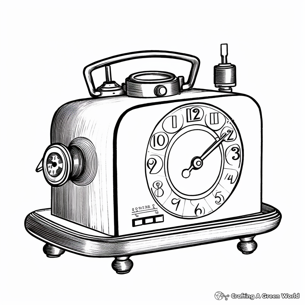 Alarm clock coloring pages