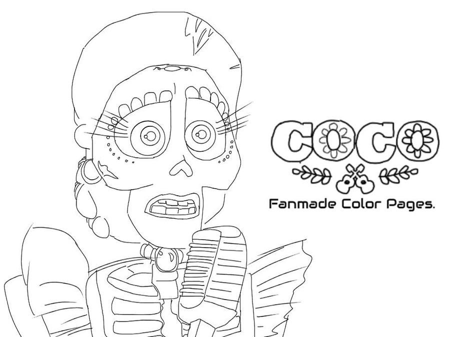 Coco coloring page imelda by andromedacool on