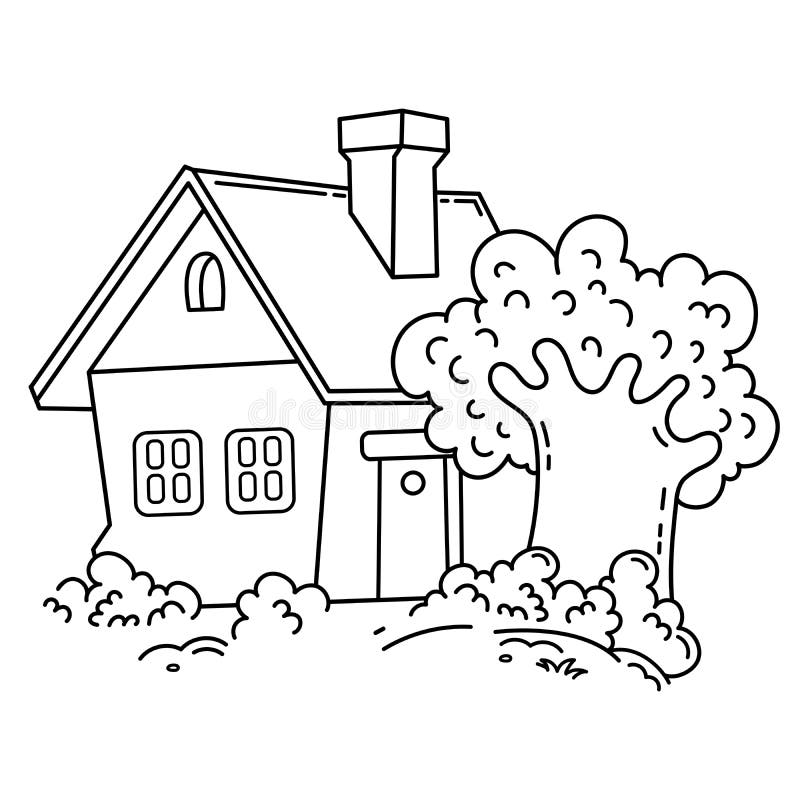 Country cottage colouring page stock illustrations â country cottage colouring page stock illustrations vectors clipart