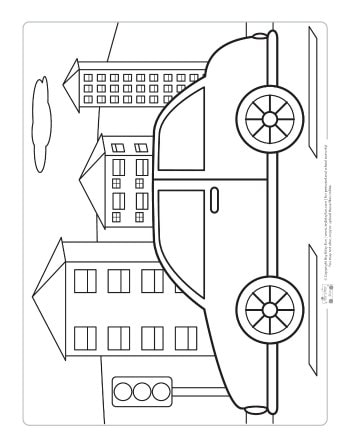 Transportation coloring pages for kids