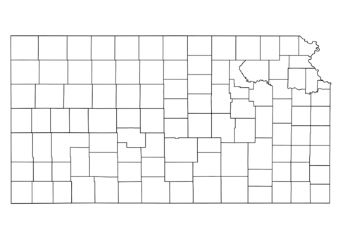 Dibujo de mapa mudo de los condados de kansas para colorear dibujos para colorear imprimir gratis