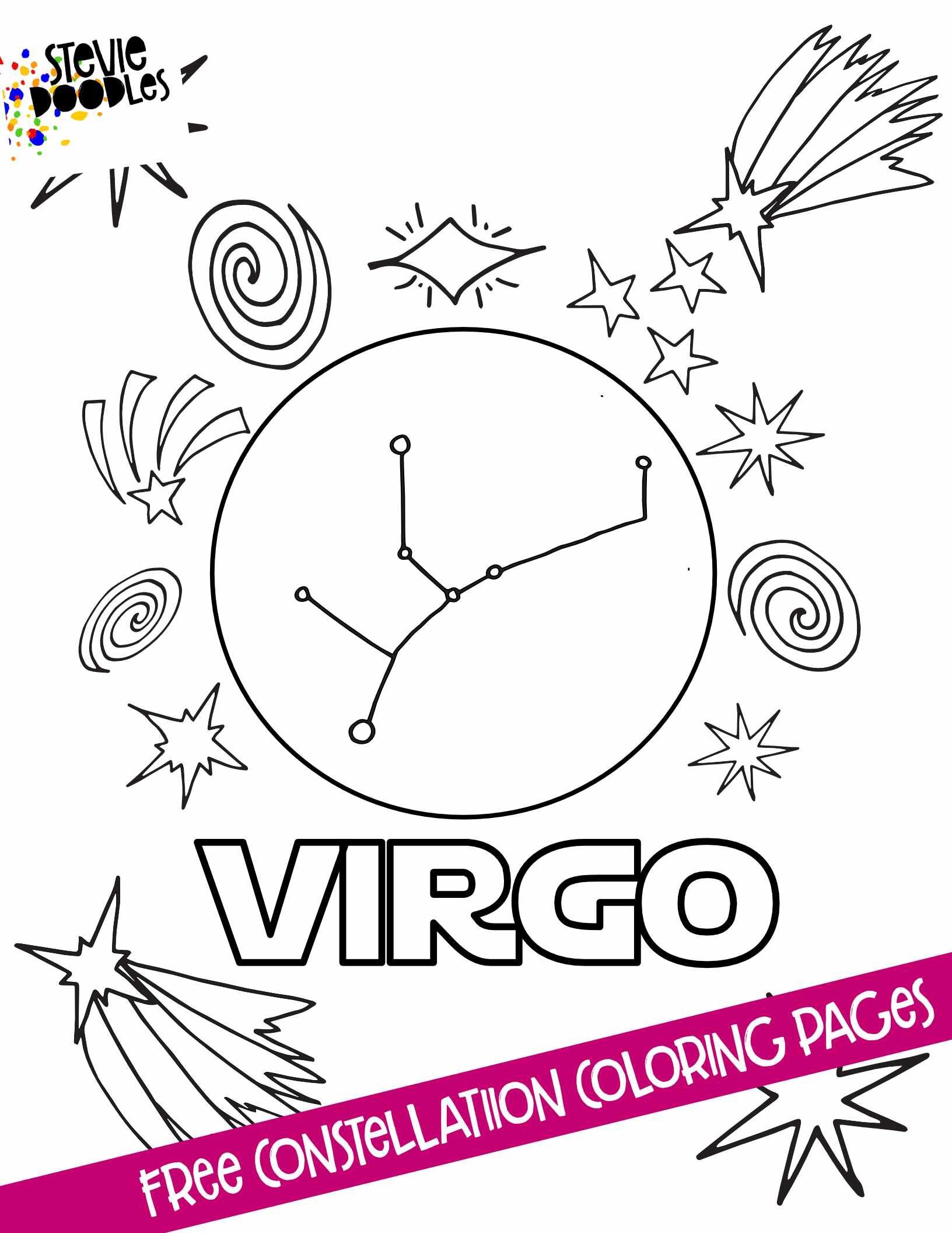 Constellations free constellation coloring pages â stevie doodles