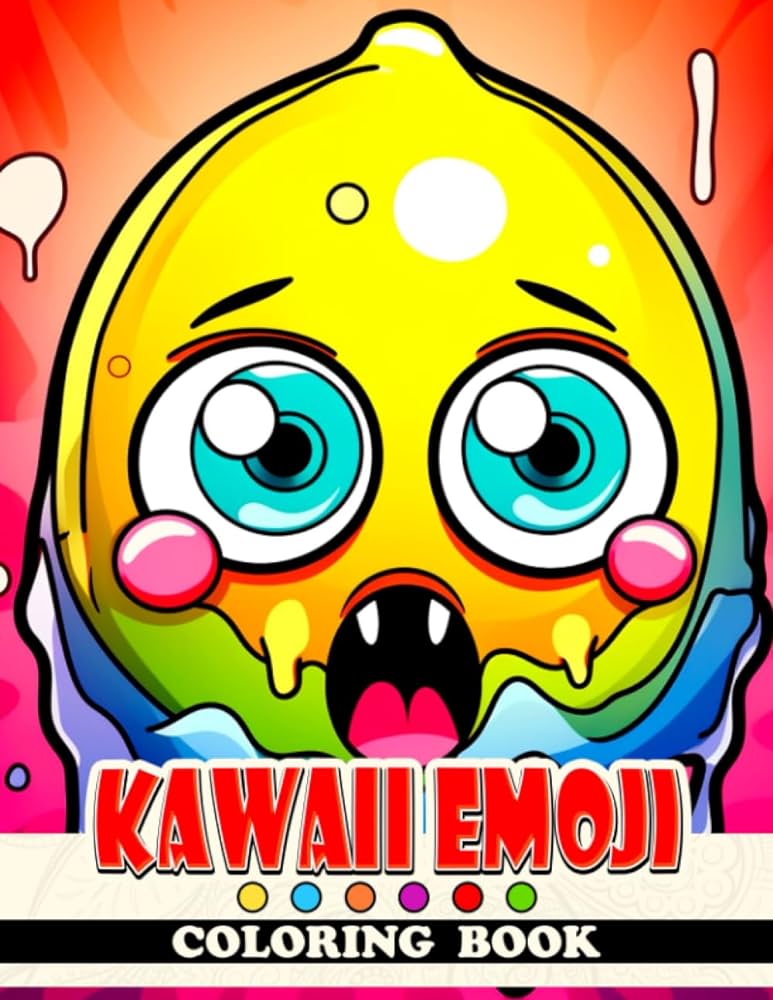 Kawaii emoji coloring book a fun and educational kawaii