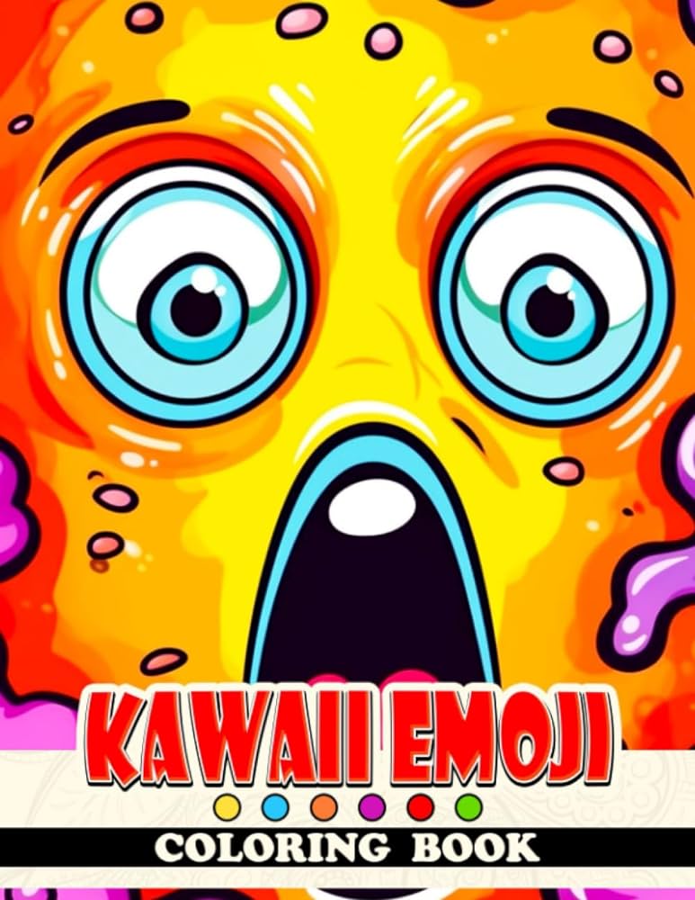 Kawaii emoji coloring book a fun and educational kawaii