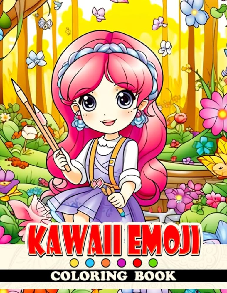 Kawaii emoji loring book a fun and educational kawaii