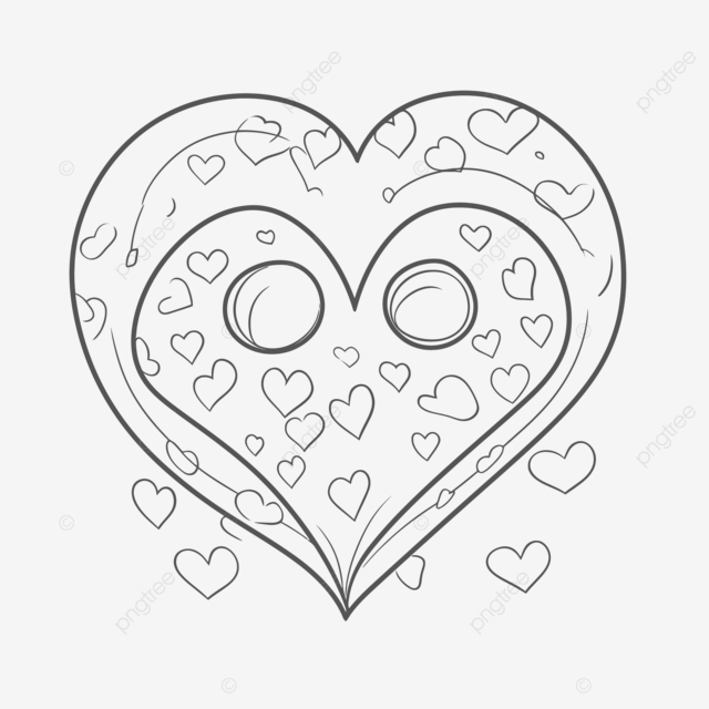 Dibujo de corazãn para colorear niãos vector png dibujos dibujo del corazon dibujo de ala dibujo de anillo png y vector para dcargar gratis
