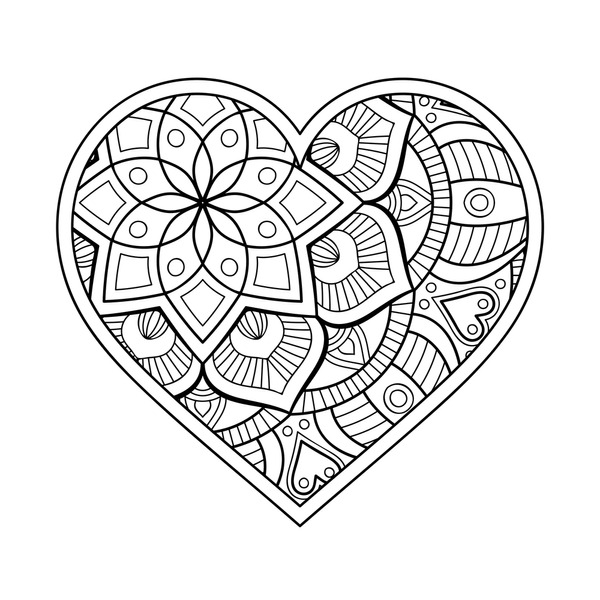 Corazon mãndala mãs de vectores de stock y arte vectorial con licencia libres de regalãas